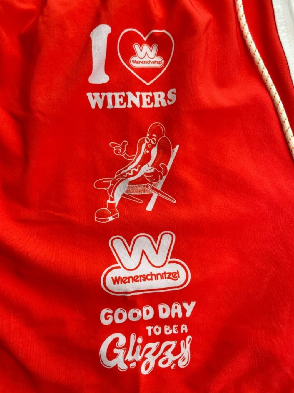 Party Pants x Wienerschnitzel 5" Red Swim Shorts Men's Sz XL NWT - Picture 2 of 11